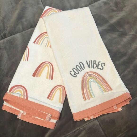 Other - 2pc Rainbow Hand Towel Set New without tags Made in India